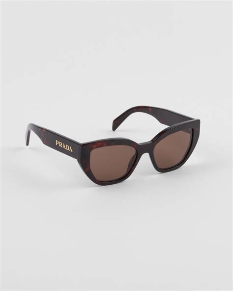 prada cat-eye tortoiseshell acetate sunglasses|Polarized Brown Lenses Sunglasses With Prada Logo .